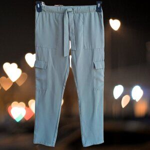 lft Womens Size 6 Cargo Ankle Pants Pull On Elastic Waist Drawstring Moss Green